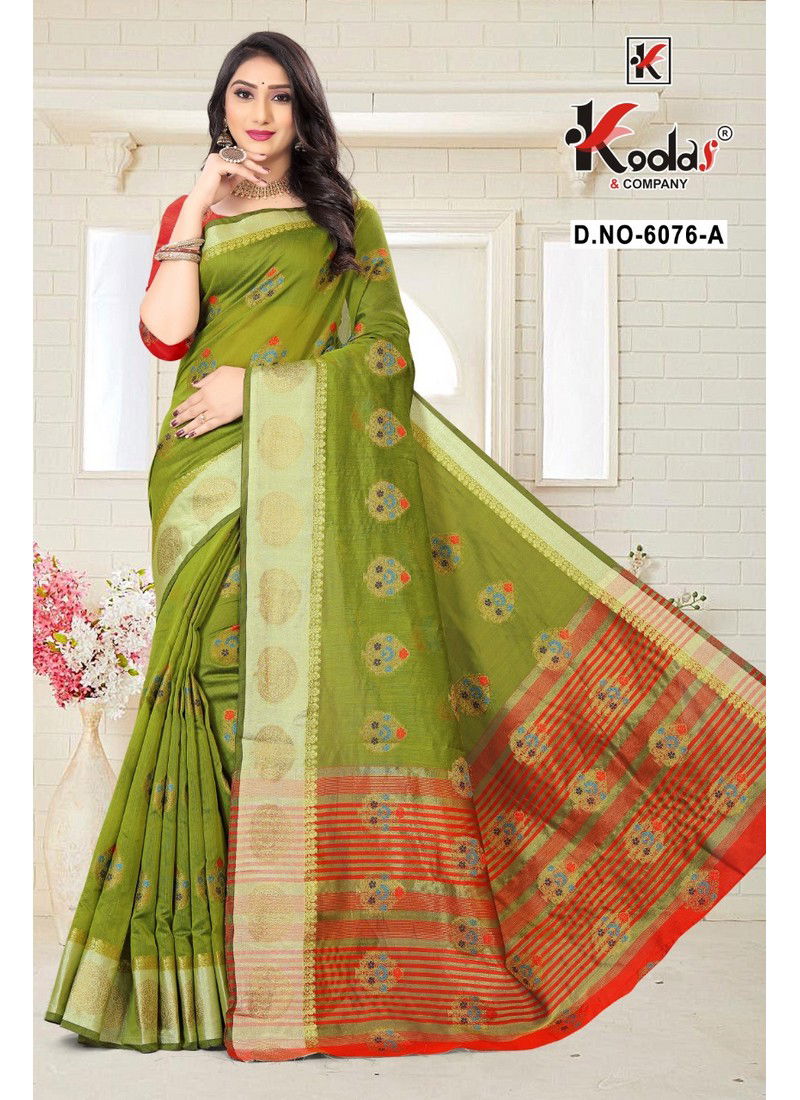 Zeenat 6076 Letest Feancy Cotton Silk Festive Wear Designer Saree Collection